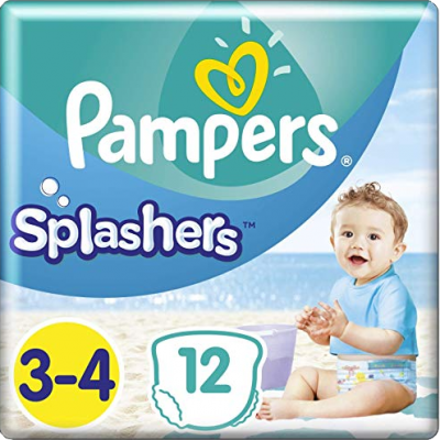 Pampers - Splashers Schwimmwindeln - Tragepack mit 12 Schwimmwindeln - Größe 3-4